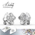 Destino joyas cristales de Swarovski Simple flor aretes